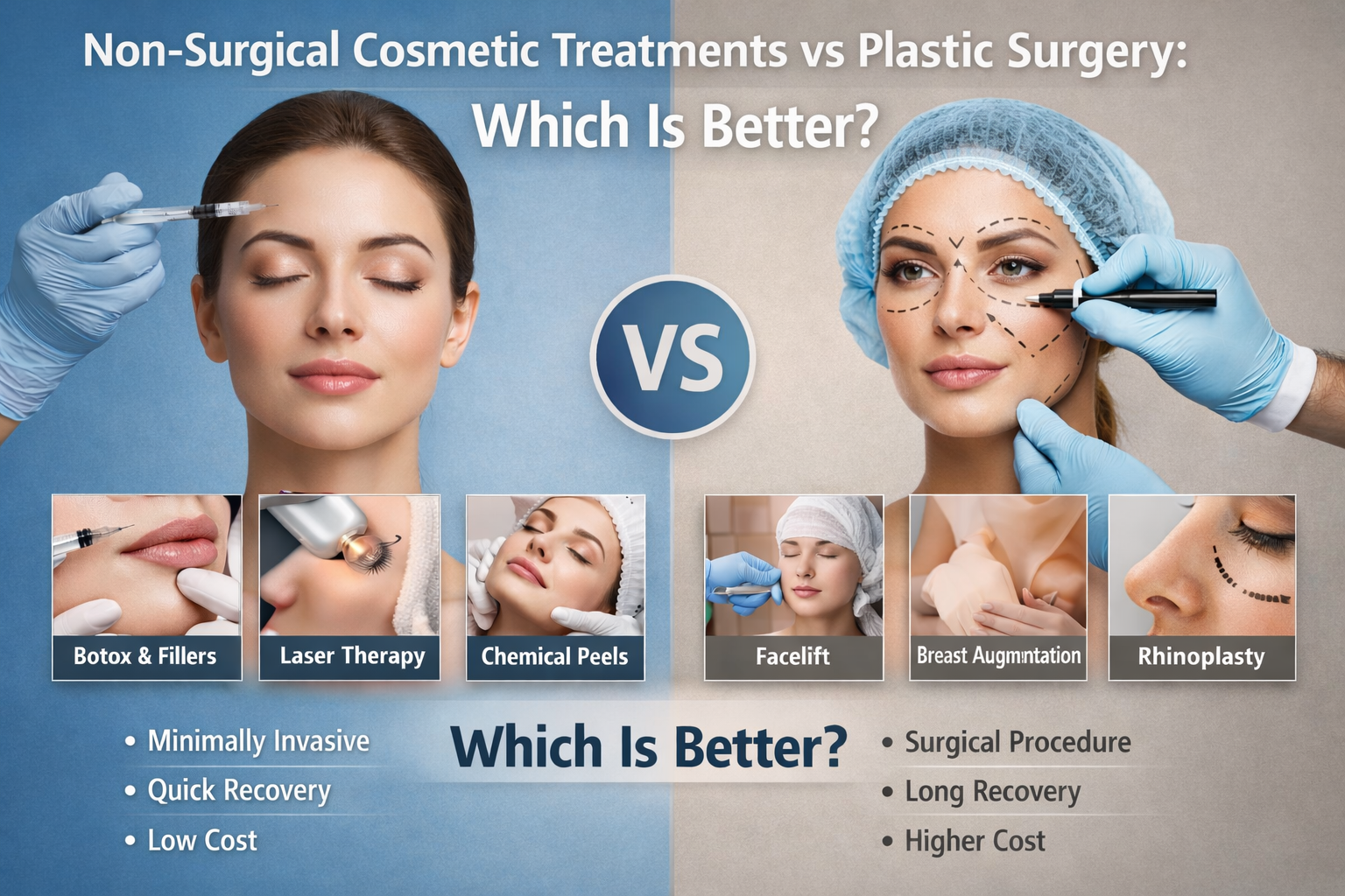 Non-Surgical Cosmetic Treatments vs Plastic Surgery